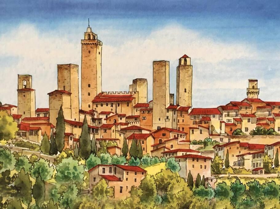 Lovely 2 Bedroom In San Gimignano Historic Center Exterior foto
